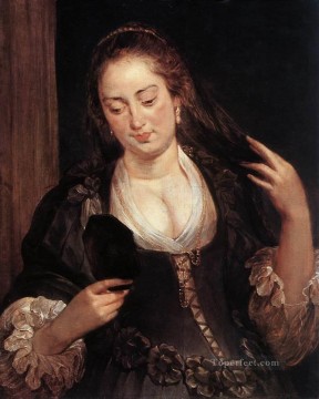  peter oil painting - Woman with a Mirror Baroque Peter Paul Rubens
